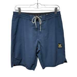 Vissla Boardshorts Mens Sz‎ 30 Blue Upcycle Coconut Stretch Solid Sets 18.5"